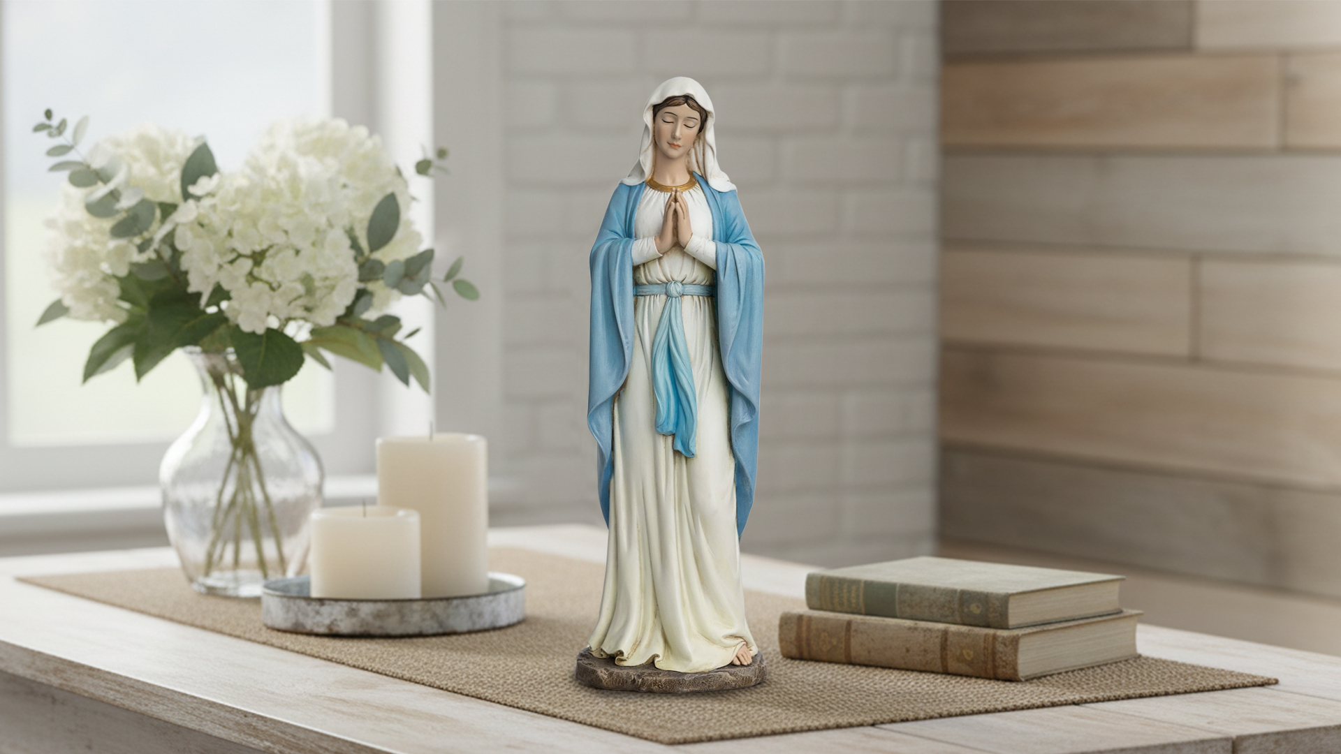 Estatua Virgen María 14.5 Pulgadas Decoración Hogar miniatura 7