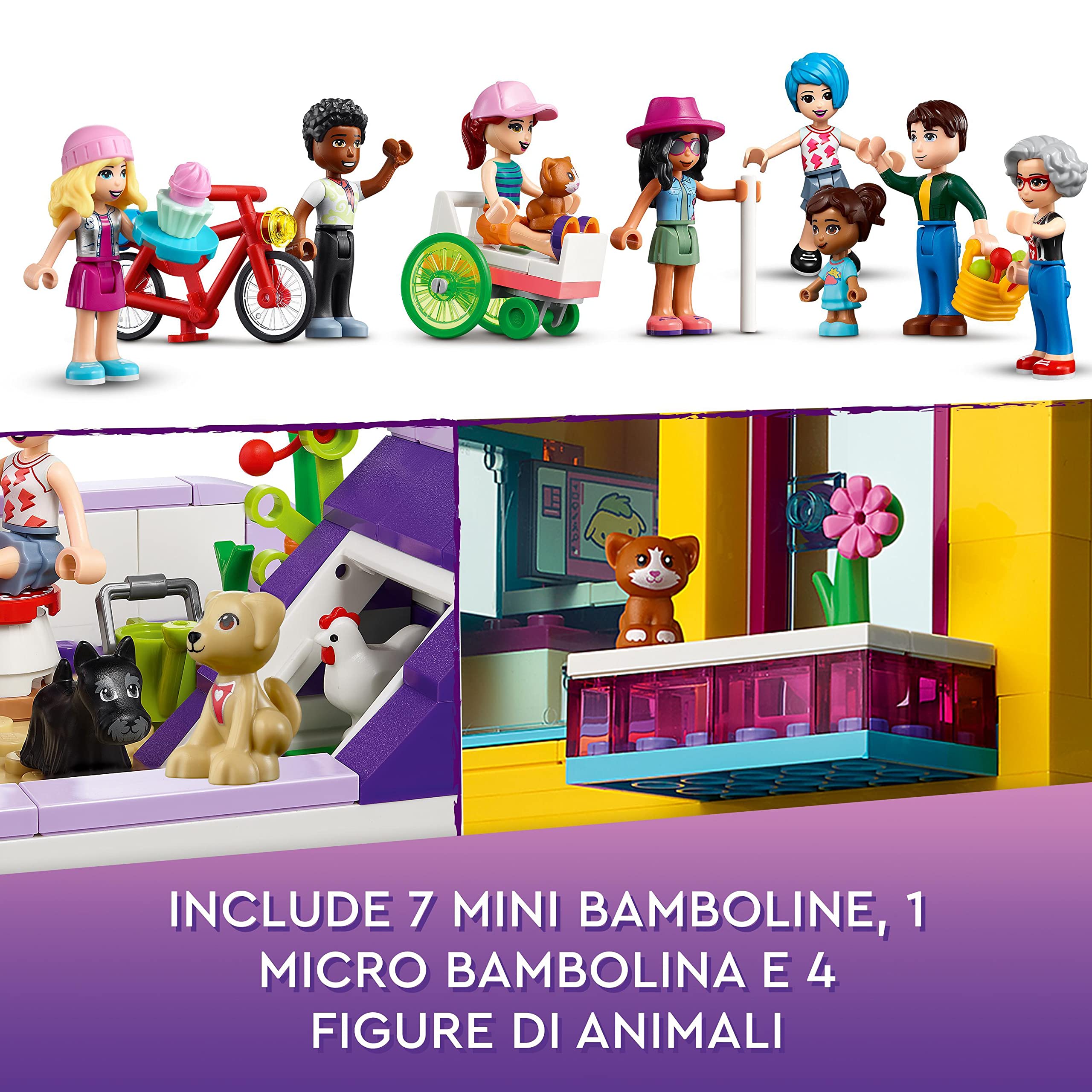 LEGO Friends Edificio della Strada Principale, Set Costruzioni Modulari con Café di Heartlake City, Parrucchiere e Casa delle Mini Bambole, Giochi per Bambini e Bambine da 8 Anni, Idea Regalo 41704
