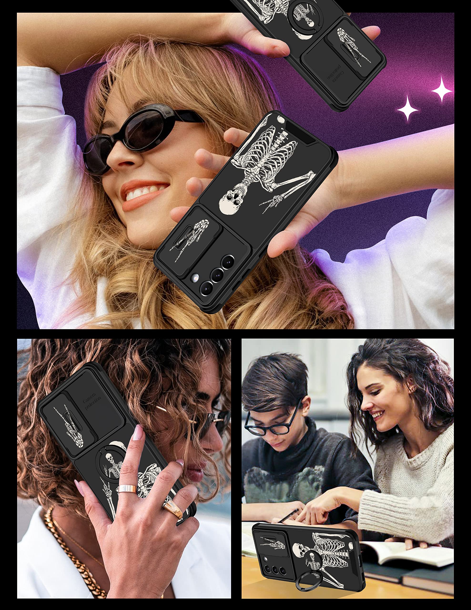 elfbar elfa kaufen Amazon.com: Goocrux (2in1 for Samsung Galaxy S21 Case Skull Skeleton for  Women Girls Cute Gothic Phone Cover Horror Design with Slide Camera  Cover+Ring Holder Funny Spooky Cool Boys Cases for S21 5G