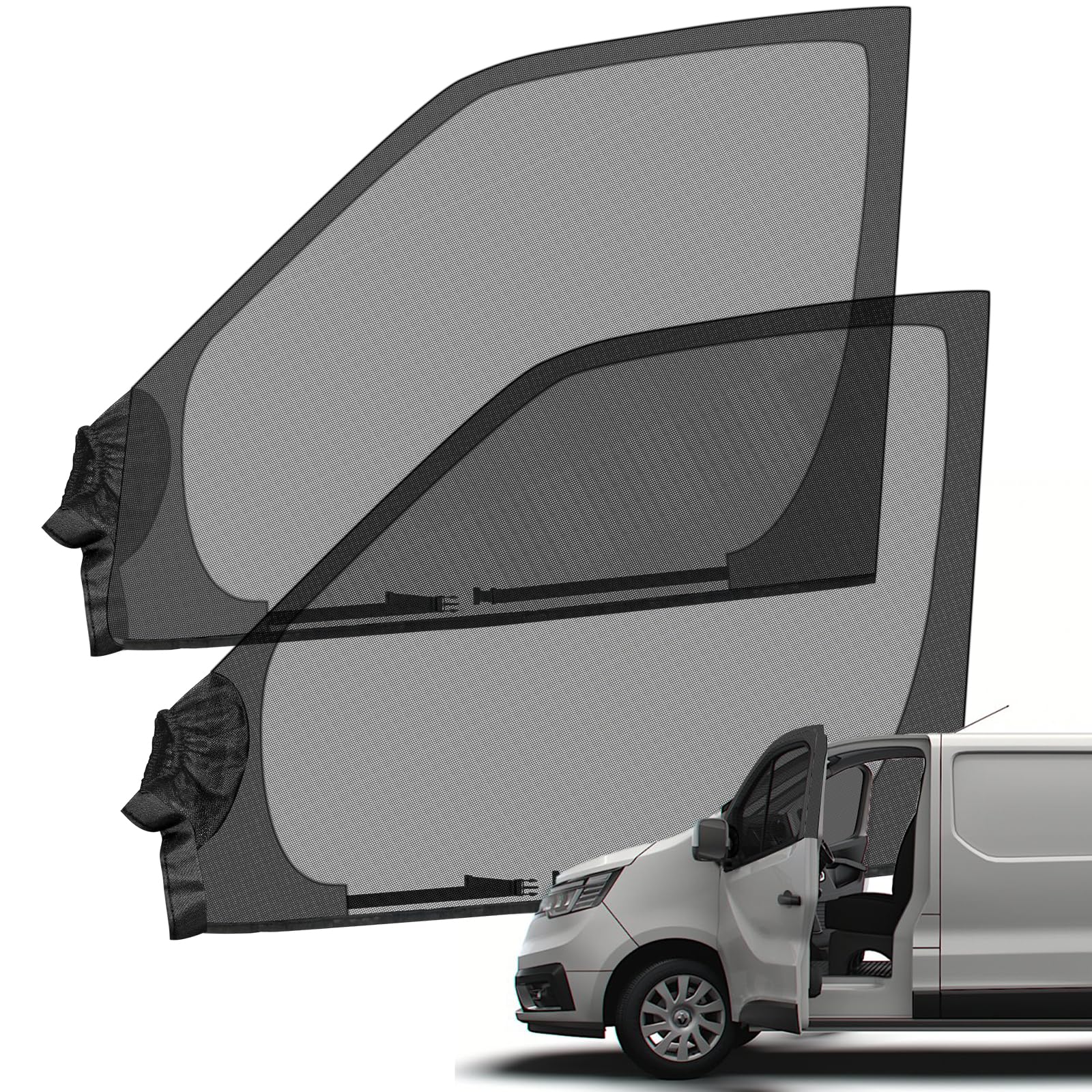 Moustiquaire Magnétique Pour Renault Trafic / Fiat Talento / Opel Vivaro (2014-2025) - Paire Pour Portes Avant