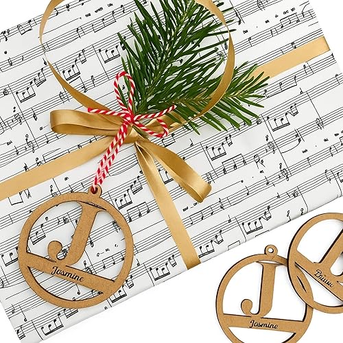 Personalized Christmas Gift Tags, Custom Names and Initials, Personalized Wood Tags for Gifts, Stocking Tags, Gift Wrapping Label, Wooden Christmas