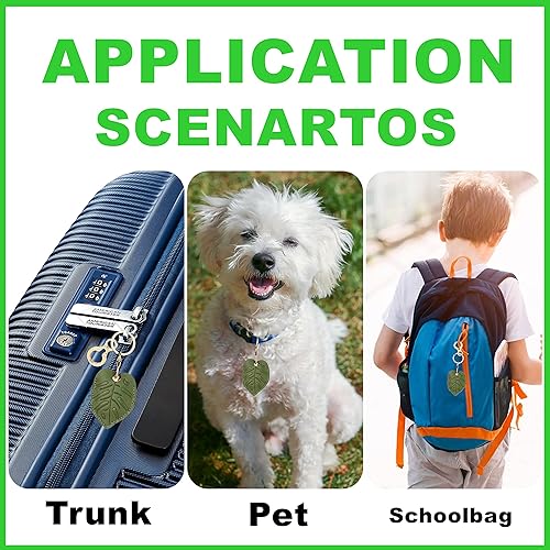 Miniatura 6 de Funda de cuero para llavero compatible con AirTag, bonita cubierta de AirTag con llavero, funda de rastreador GPS para llaves