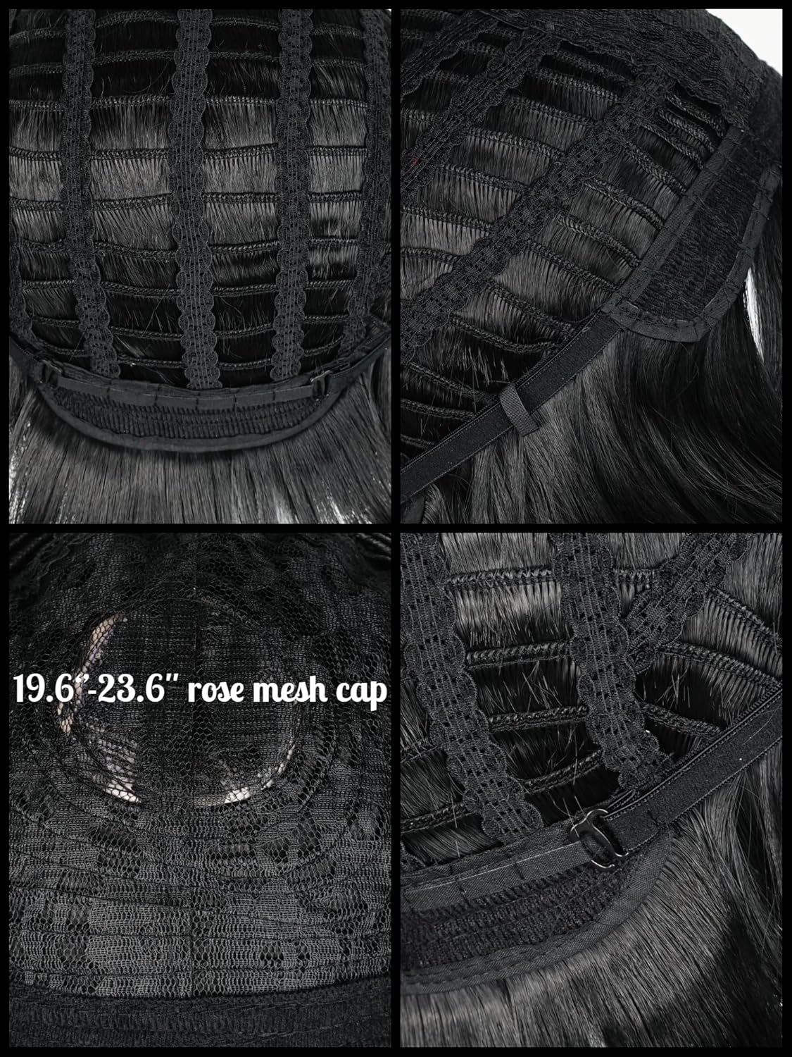 Half and Half Short Black EmoCostume Wig Set Men's Black Anime Cosplay Layered Spiky Wigs Synthetic Hair for Unisex Halloween Party - Image 8