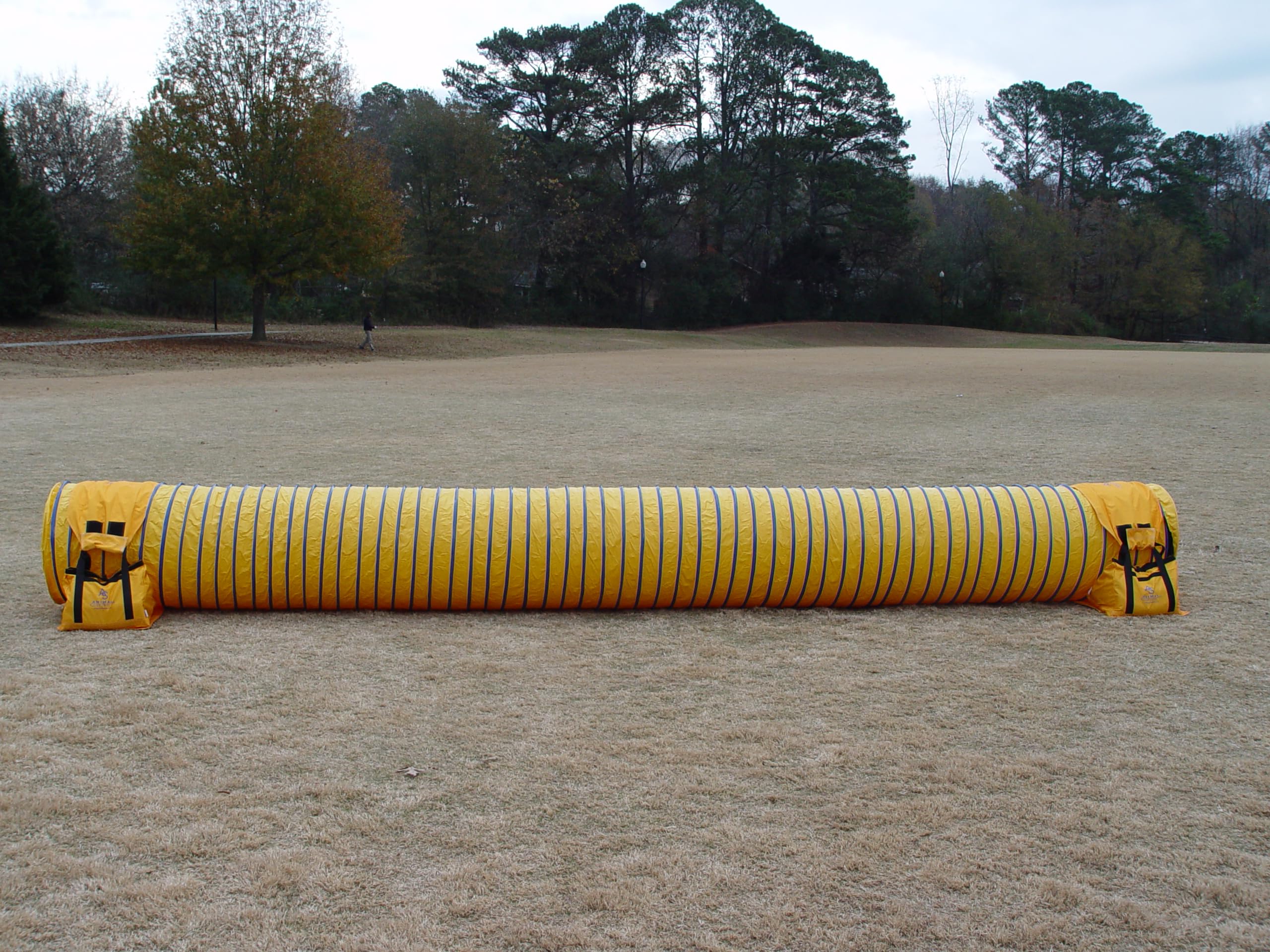 20' Heavy Duty Dog Agility Tunnel with 2 Sets of Tiedown System, Competition & Training, Multiple Colors, 2 Lengths (Yellow)