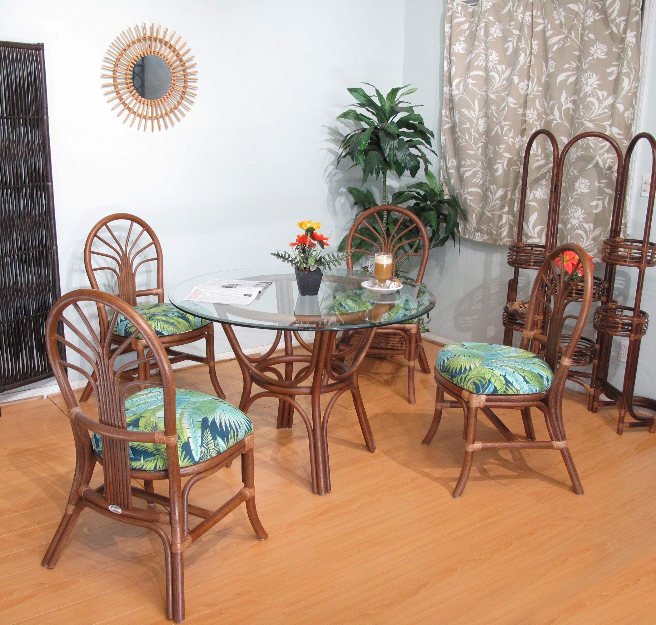 Amazon.com - kingrattan.com Rattan Dining Furniture 5 Piece Set (#2401H ...