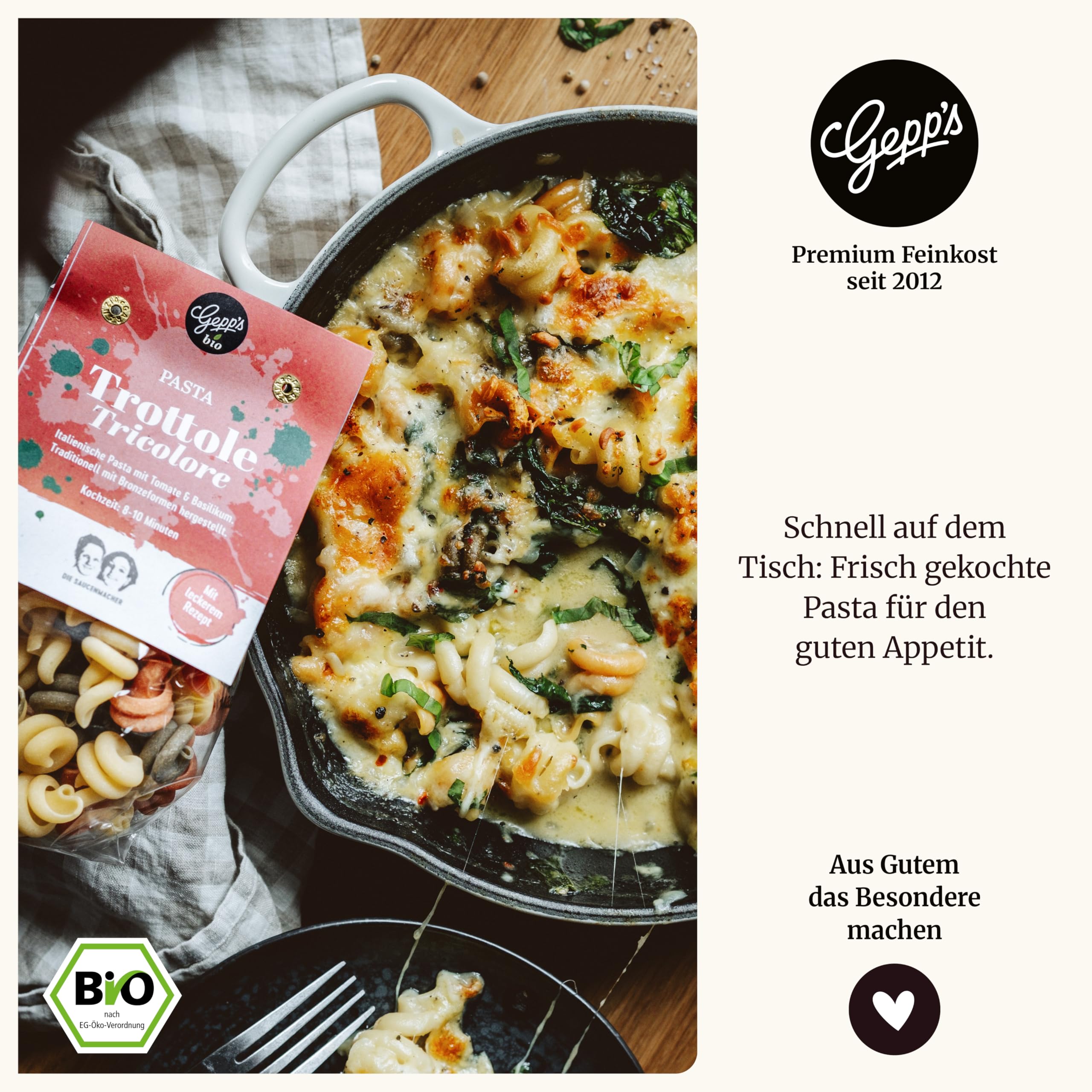 Gepp's Feinkost Rentenbox Geschenkkorb für den Ruhestand mit Pasta, Pesto und Delikatessen