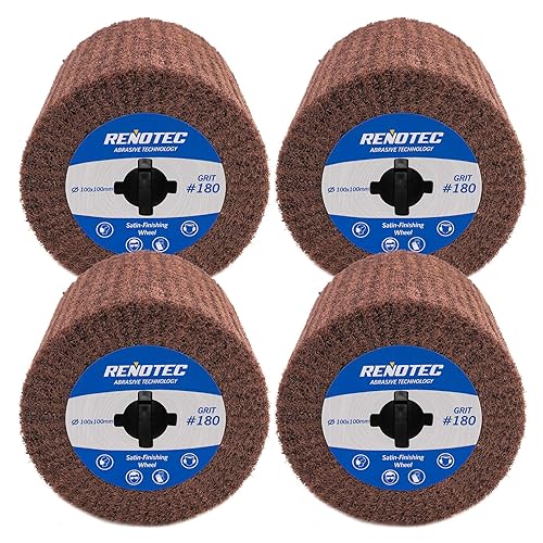 Miniatura 15 de Rueda no tejida de 4 x 4 pulgadas, USF, grano ultra fino 800, paquete de 4, S/C, para pulido y acabado