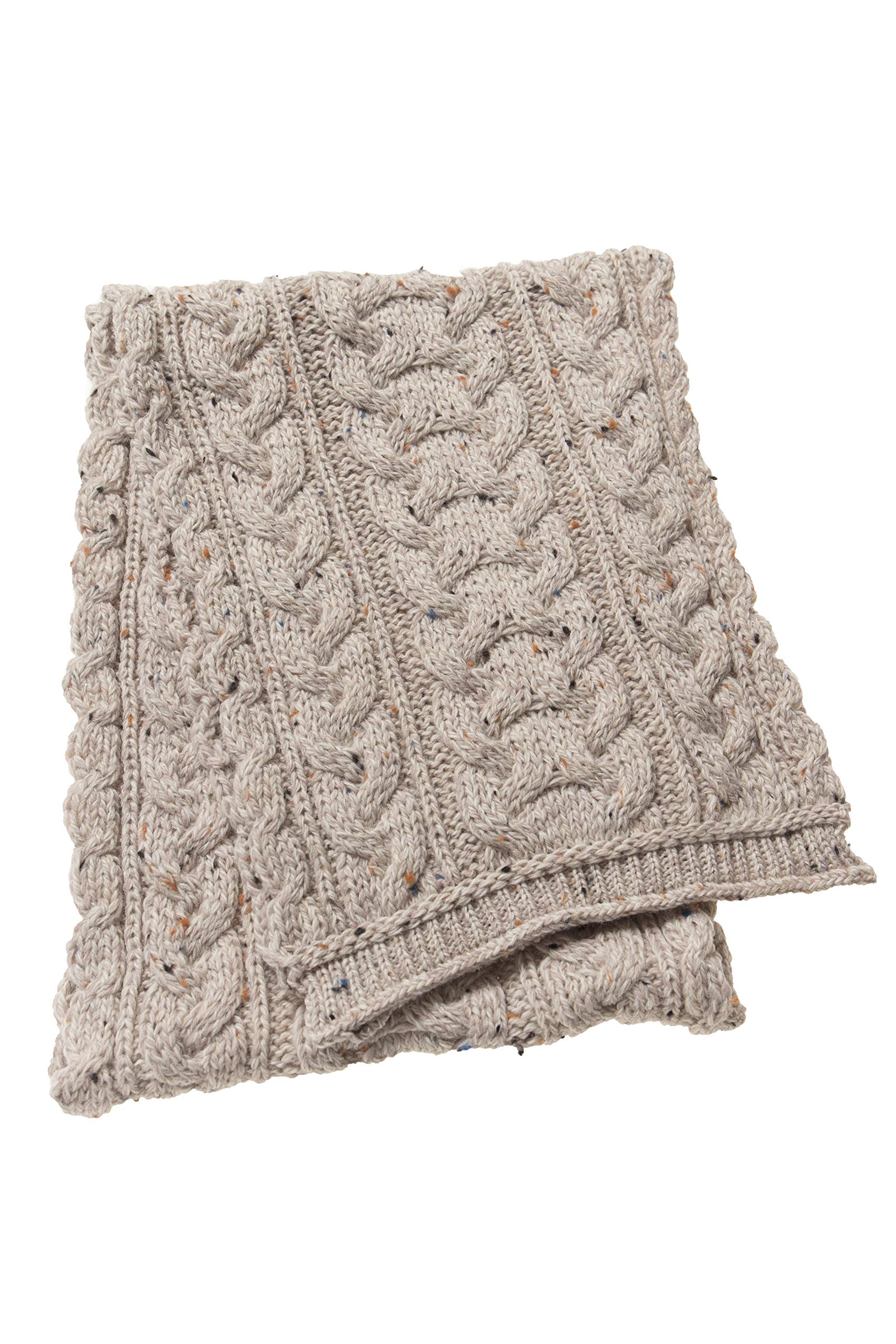 Aran Crafts Irish Zopfstrick-Schal, schwer, 25,4 x 162,6 cm, 100% Merinowolle