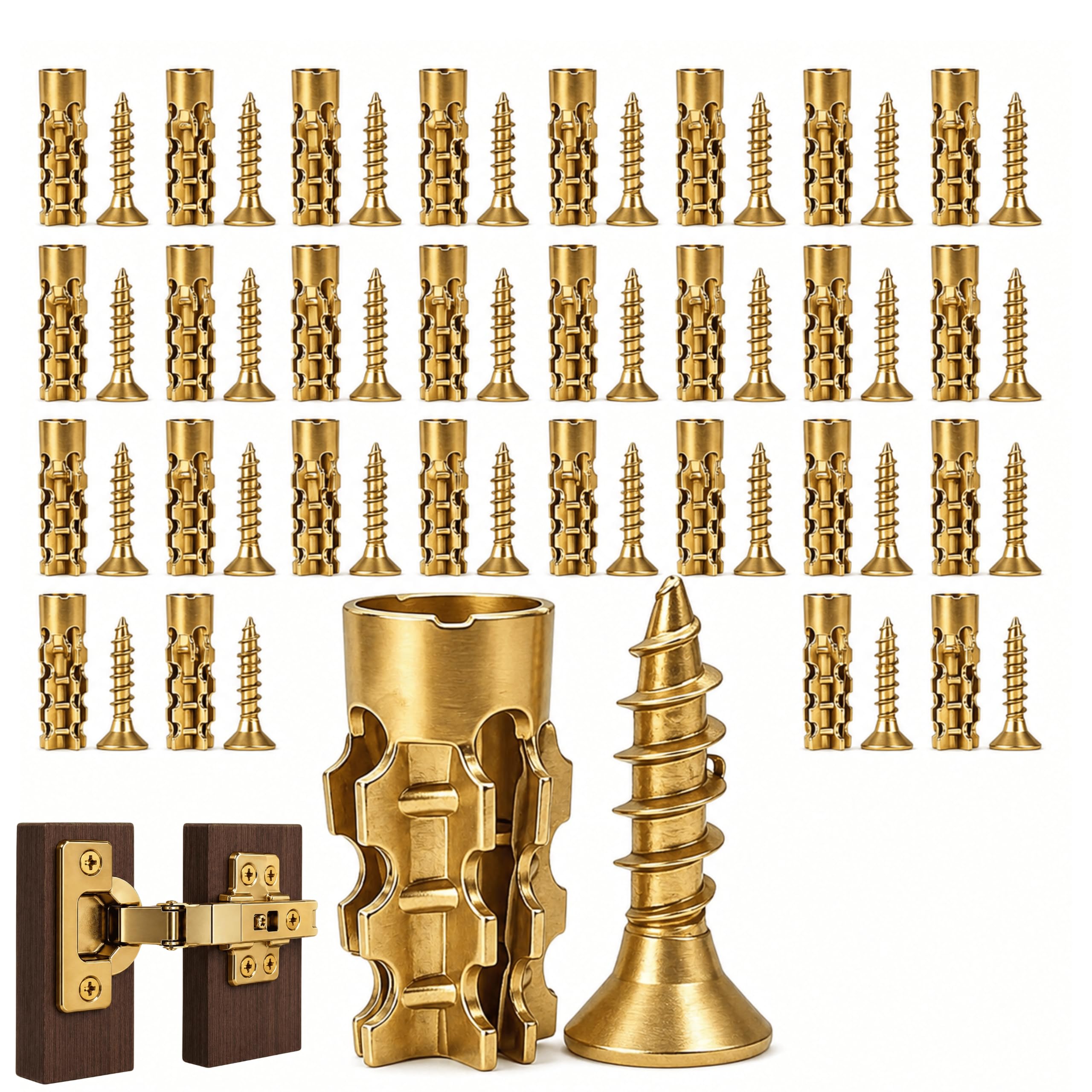 50 Pairs 6×14mm door hinge repair screws & expansion anchors Kit