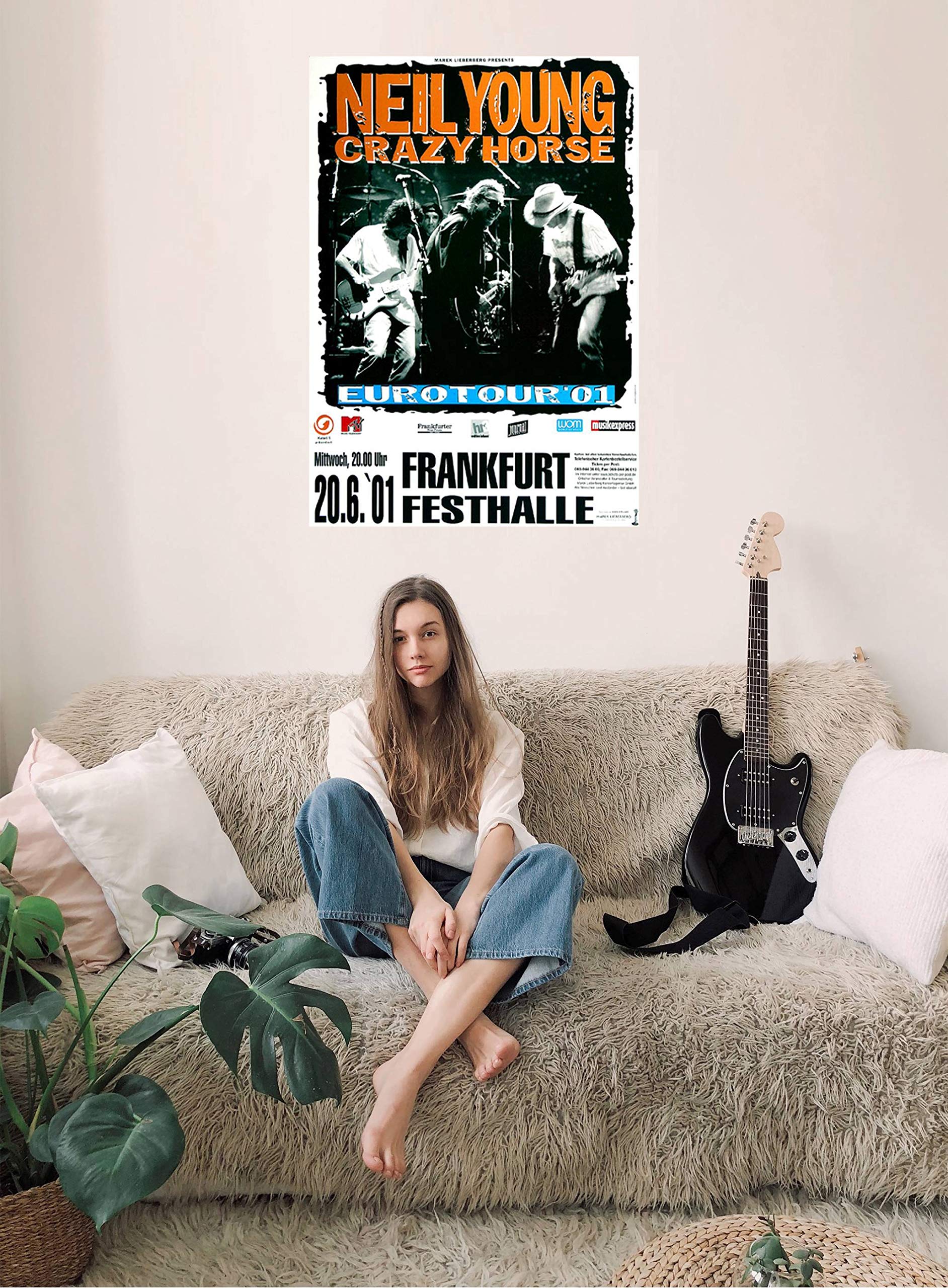 Neil Young - Mystery Train, Frankfurt 2001 » Konzertplakat/Premium Poster | Live Konzert Veranstaltung | DIN A1 «