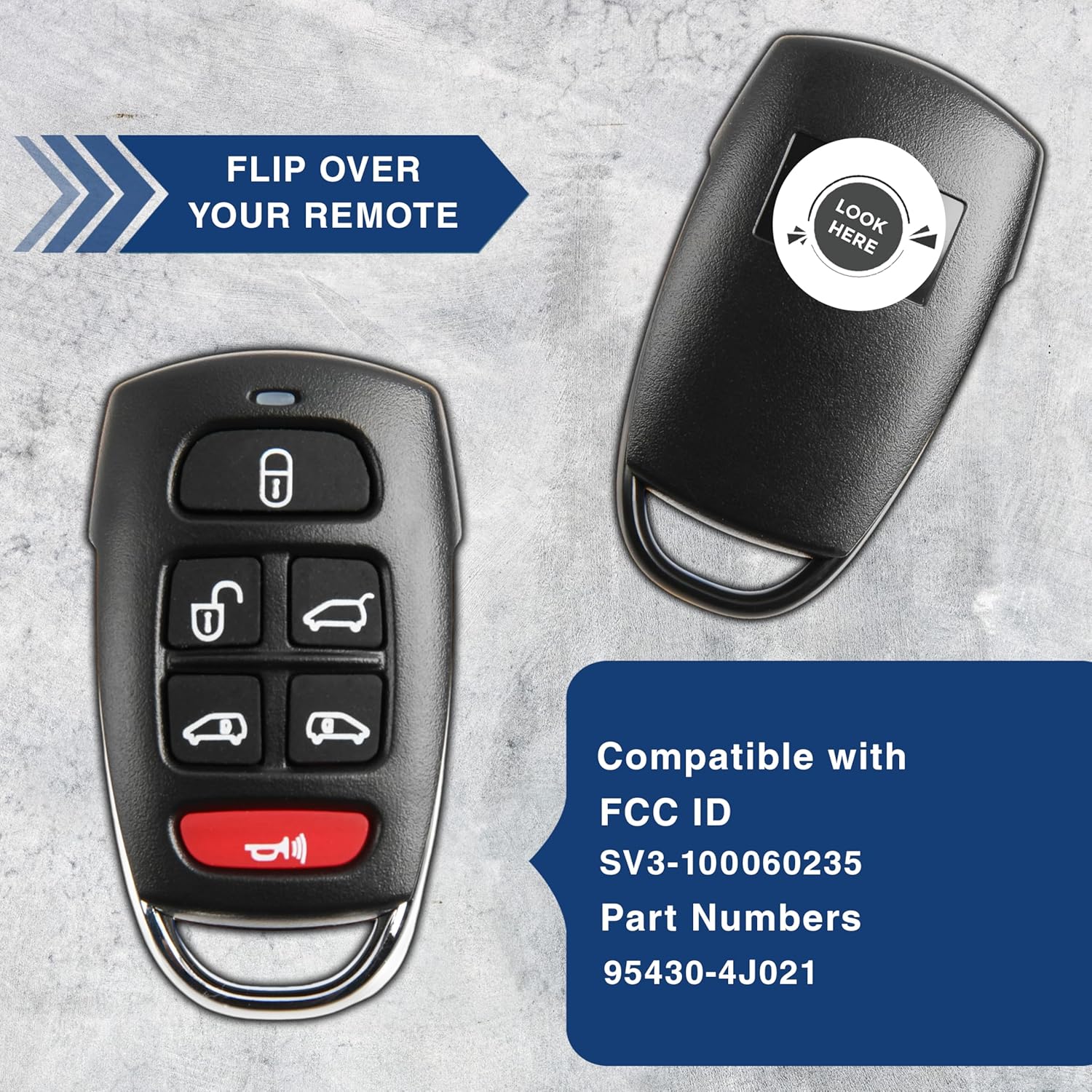 KeylessOption Keyless Entry Remote Car Key Fob Alarm for Hyundai Entorage Kia Sedona Mini Van SV3-100060235