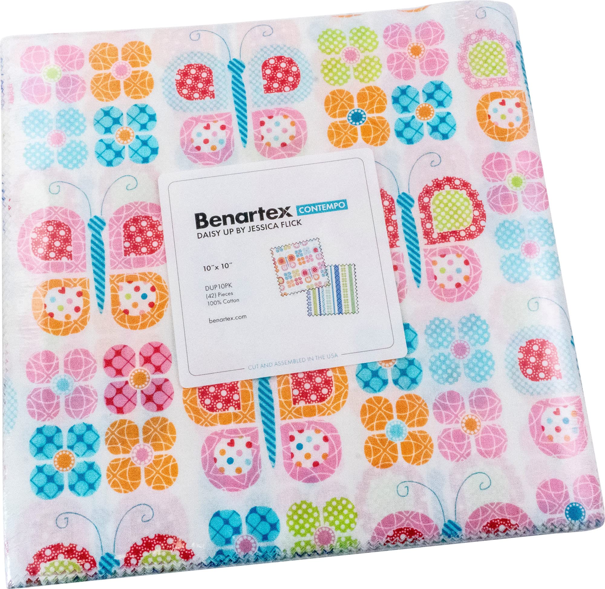 BenartexFabrics Daisy Up Ten Inch Squres