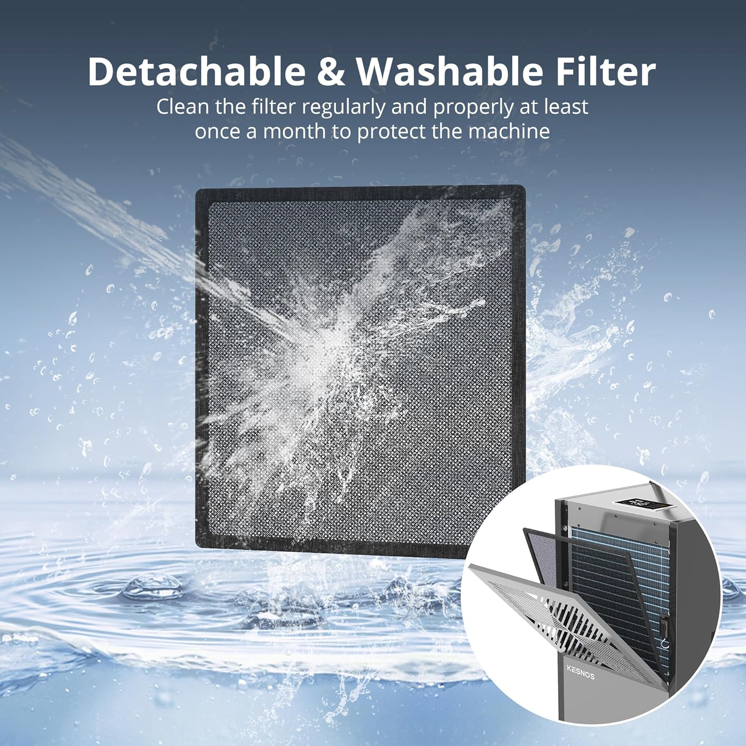 Kesnos 216 Pints Commercial Dehumidifier with Pump – Dehumidifier with Drain Hose and 24 Hr Timer in Large Space Up to 8500 Sq. Ft. – Ideal for Basements, Industrial Spaces and Job...