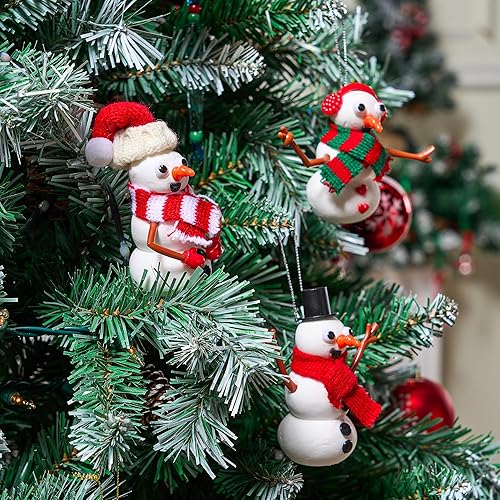 Vista 7 de JOYIN Kit de manualidades de Navidad para construir un muñeco de nieve, paquete de 3 arcilla para modelar, kit de muñeco de nieve para actividades