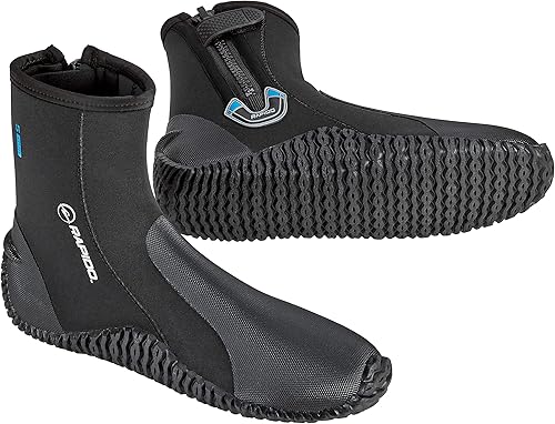 Phantom Aquatics Rapido Boutique Collection Wise - Botas de buceo de neopreno con cremallera de 0.197 pulgadas (0.197 in), botas de buceo, esnórquel