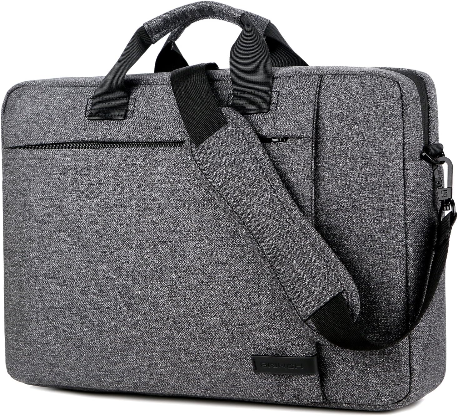 Laptop Bag 15.6 Inch,BRINCH Stylish Water Resistant Laptop Messenger Bag Shoulder Bag Case Briefcase for 15-15.6 Inch Laptop/Notebook/MacBook Ultrabook Chromebook Computer Women/Men,Dark Grey