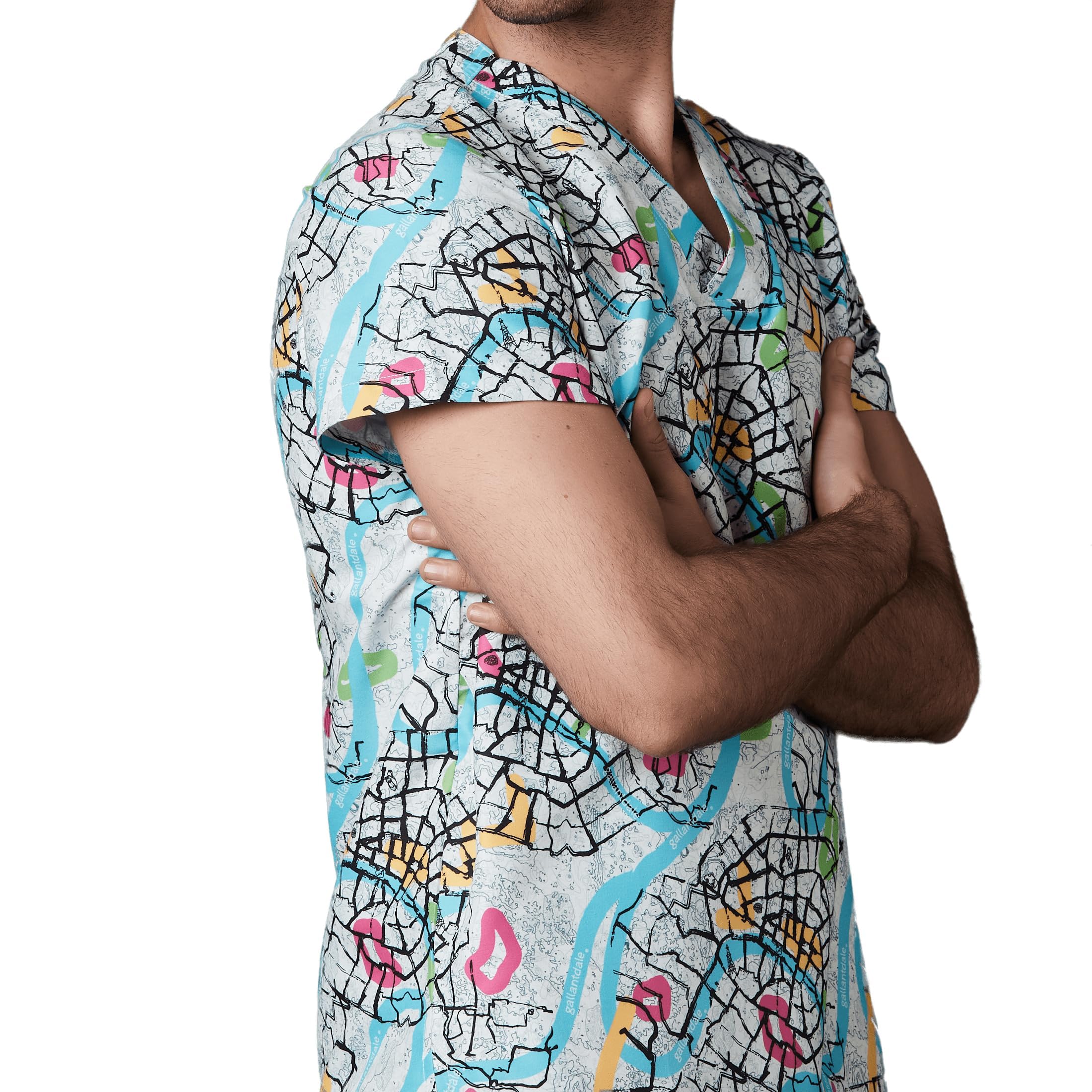 GALLANTDALE Casaca Sanitaria Lumiere Hombre Win Sena Repelente Resistente Chaqueta Ropa de Trabajo Uniforme Sanitario Medico Doctor Veterinario Dibujos