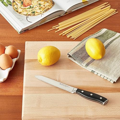 Miniatura 3 de HENCKELS Forged Accent Razor-Sharp Cuchillo de utilidad dentado de 5 pulgadas, cuchillo de tomate, ingeniería alemana informada por más de 100 años