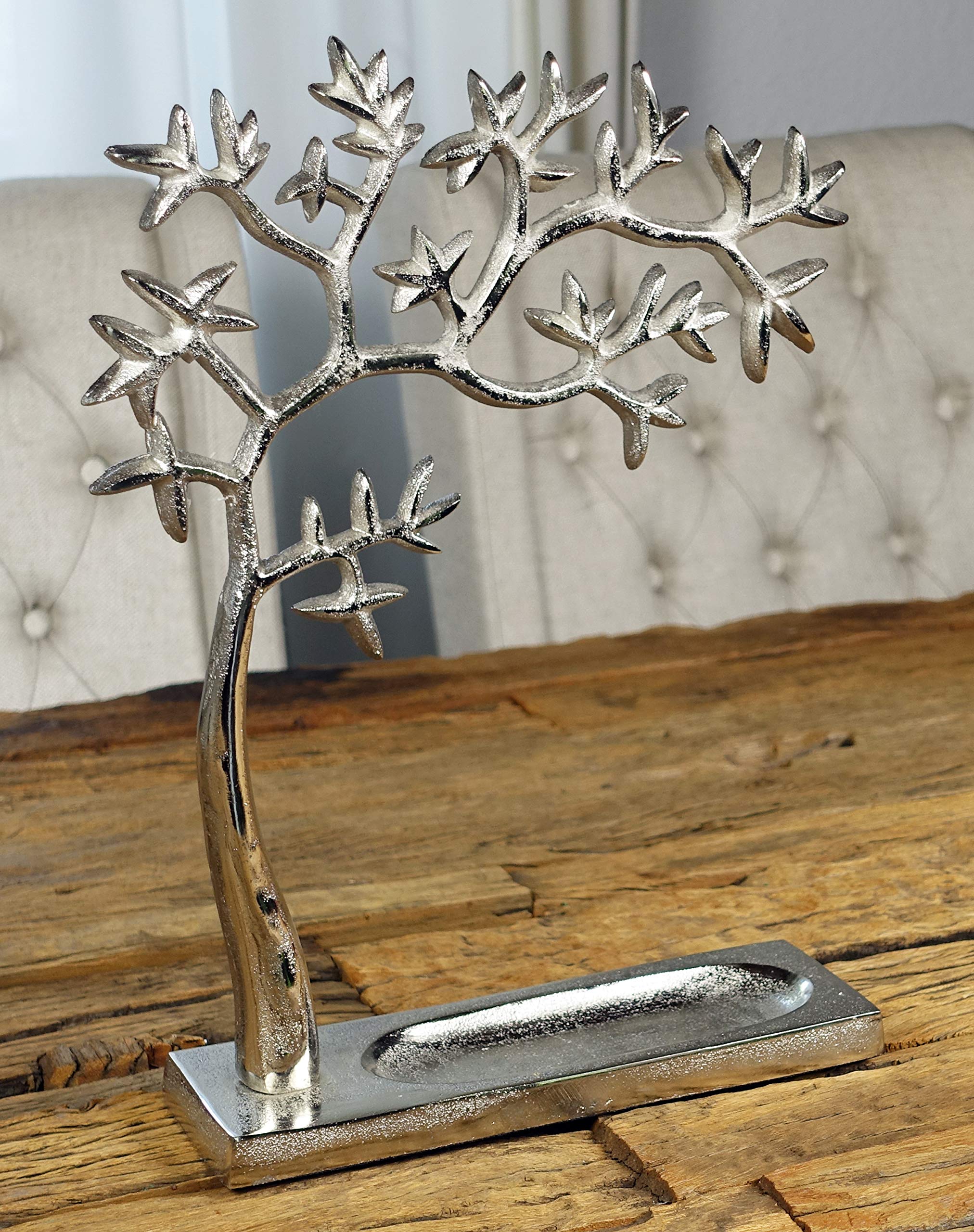 Portagioie A 2 Ripiani – Albero Portabracciali E Collane Con Vassoio In Velluto – Nero Argento – Regalo Per Ragazze - 3