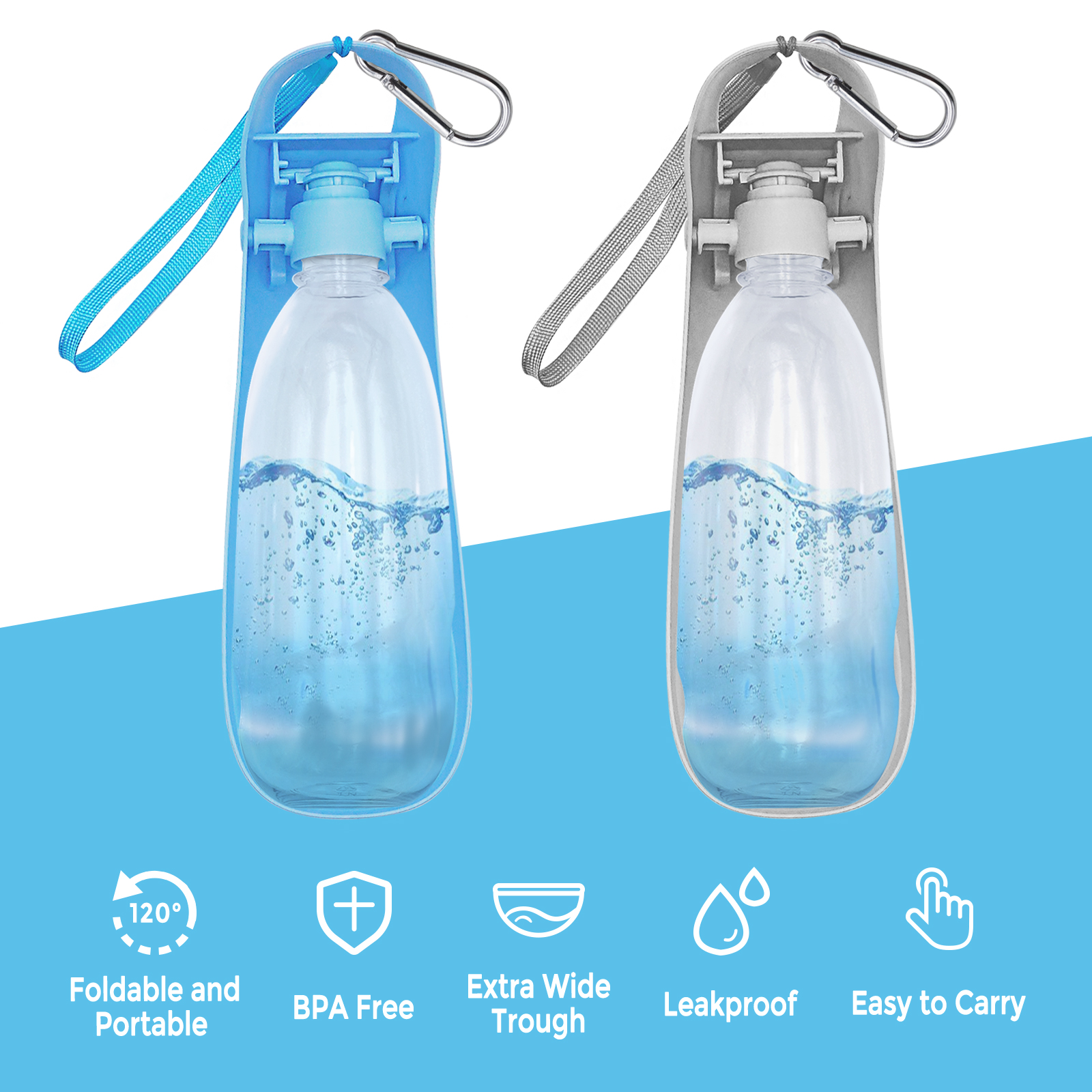 Vannon Dog Water Bottle, Portable Dog Water Dispenser with Foldable Drinking Cup Bowl for Walking, Travel, Leak-Proof… - Image 7