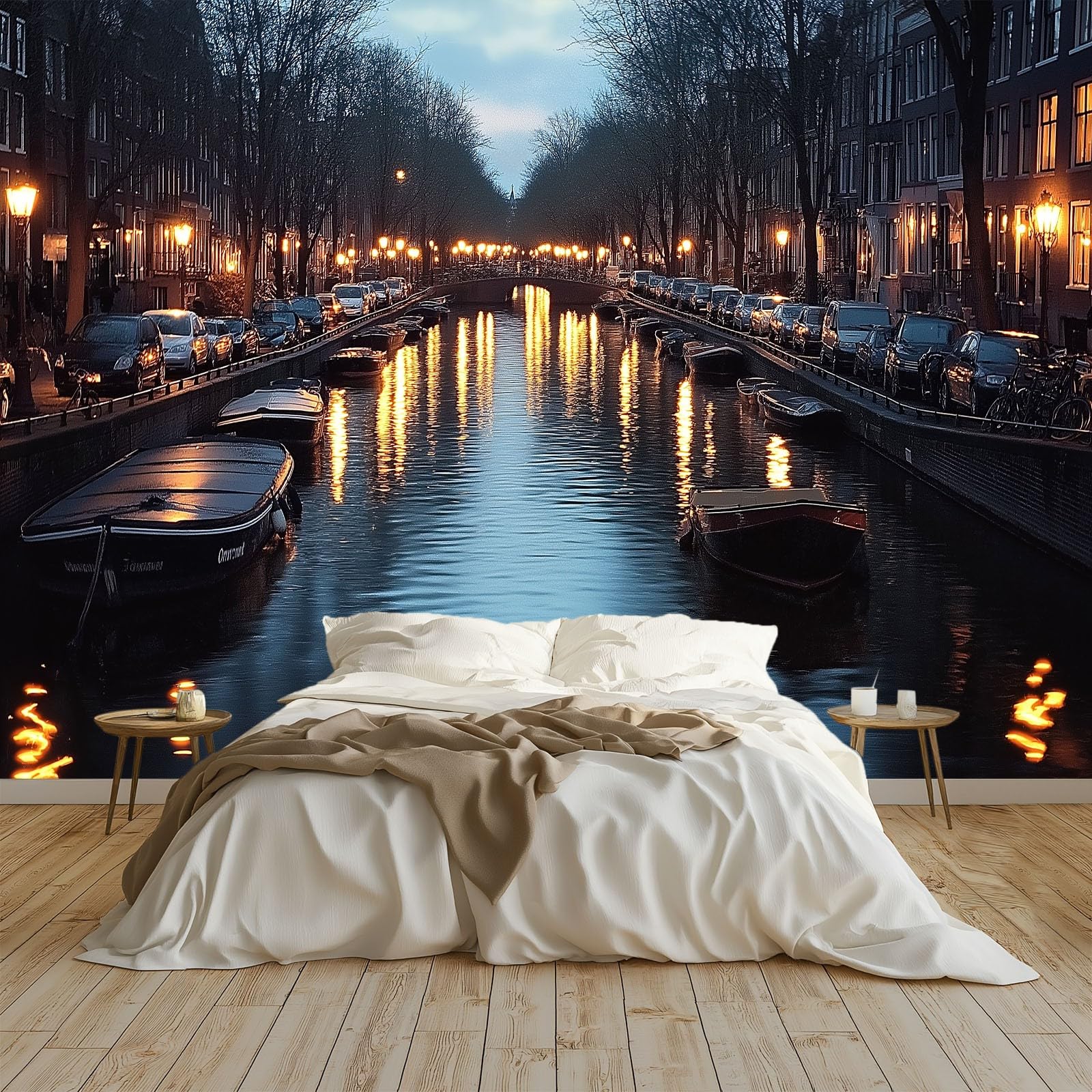 Papier peint Amsterdam pour une ambiance feutrée et design dans le salon
