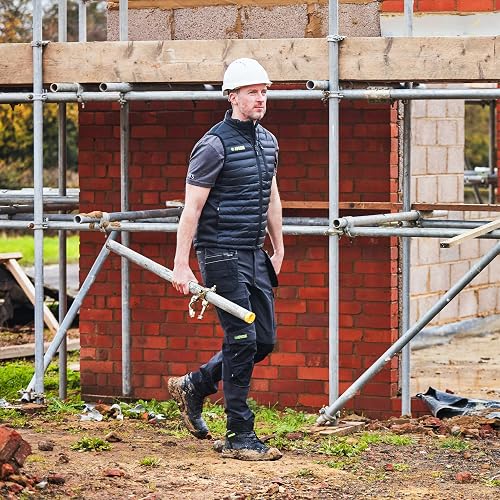 Apache Calgary Mens Work Trousers Slim Fit Black Grey UK 32W 31L - 3