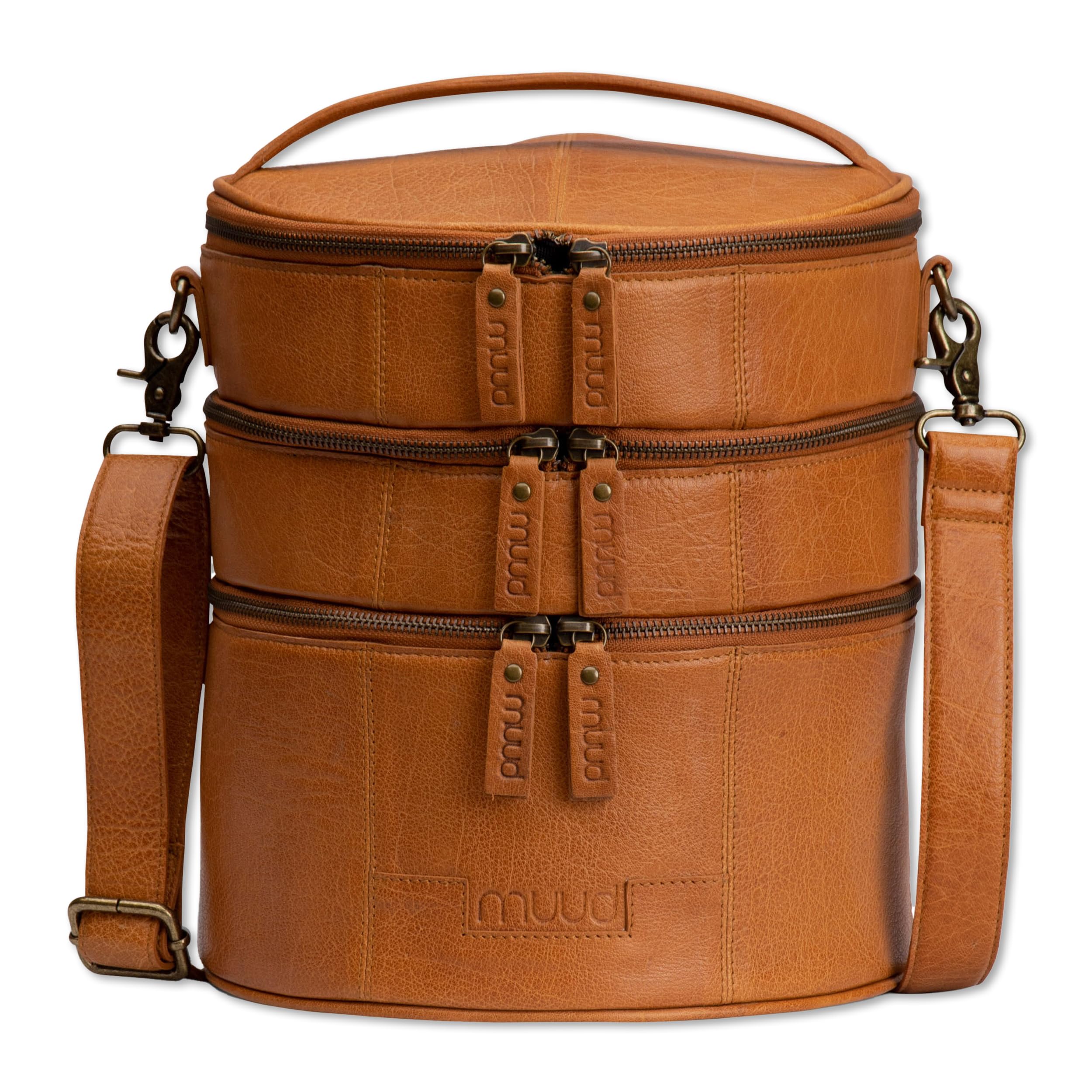 Frida's Wollhaus Muud Bturn - Borsa per lavori a maglia e uncinetto, 2 colori (Whsky)