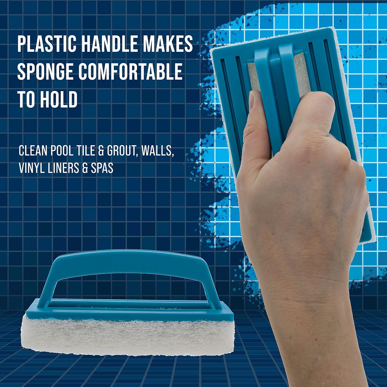 U.S. Pool Supply Hand-Held Pool Scrub Brush Pad 2 Pack, Scrubbing Scouring