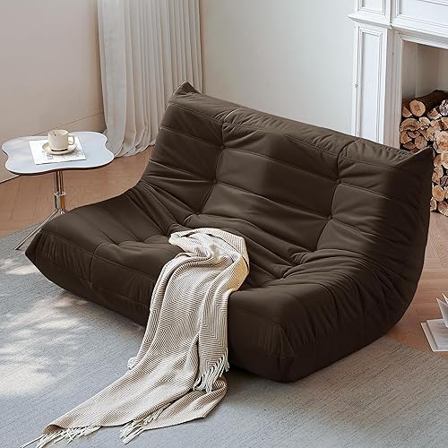 Miniatura 19 de Silla Puf, Silla Puf Fireside Sofá para Adultos, Sillas Puf para Adolescentes con Espuma de Alta Resistencia, Espuma Viscoelástica y Base