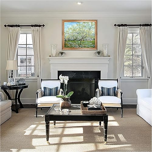 Miniatura 1491 de A&T ARTWORK The Starry Night de Vincent Van Gogh. Tamaño del marco: 36 x 30 pulgadas, tamaño de la imagen: 30 x 24 pulgadas, reproducciones clásicas