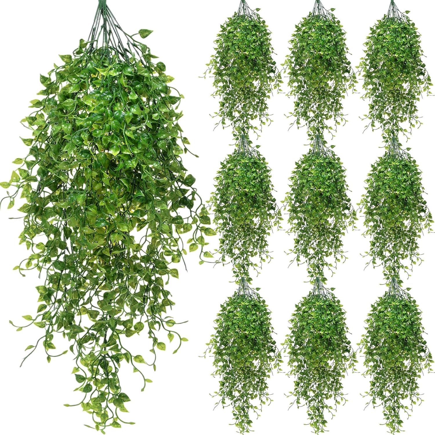 12 Pcs Artificial Hanging Plants Fake Ivy Vines with Fake