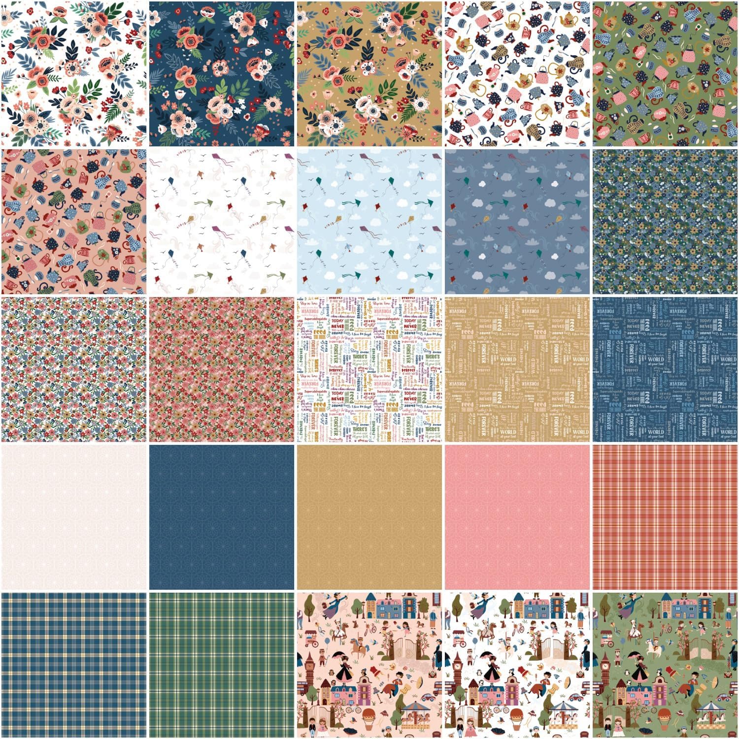 Jennifer Long A Spoonful of Sugar 25 Fat Quarters Riley Blake Designs FQ-17080-25