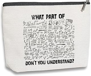 Funny Math Cosmetic Bag, Math Teacher Student Gift, Teacher Appreciation Gifts, Teachers Day Gifts, Travel Toiletry Makeup Organizer Zipper Pouch - What Part Don't You Understand