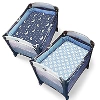 Vista 44 de Las sábanas bajeras de colchón 100% algodón orgánico se ajustan y son compatibles con Graco Pack n Play, Babyletto, Pamo Babe, Baby Trend y muchos