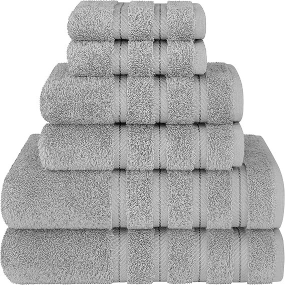 American Soft Linen Luxury 6 Piece Towel Set, 2 Bath Towels