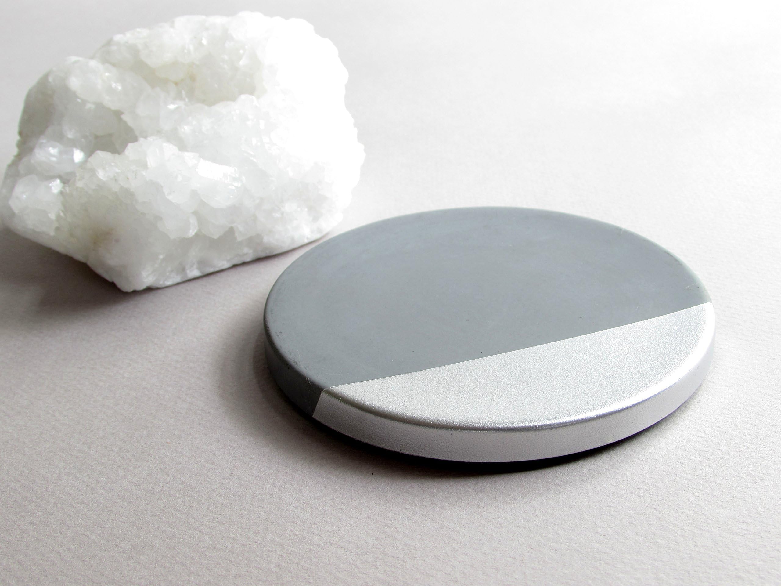 Concrete Coasters with Silver