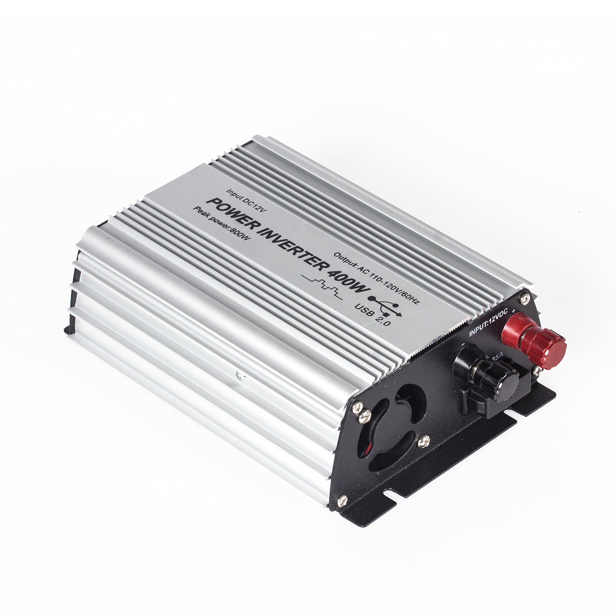 400W Power Inverter DC 12V，Output 110V-120V AC Car Inverter with USB Car Adapter