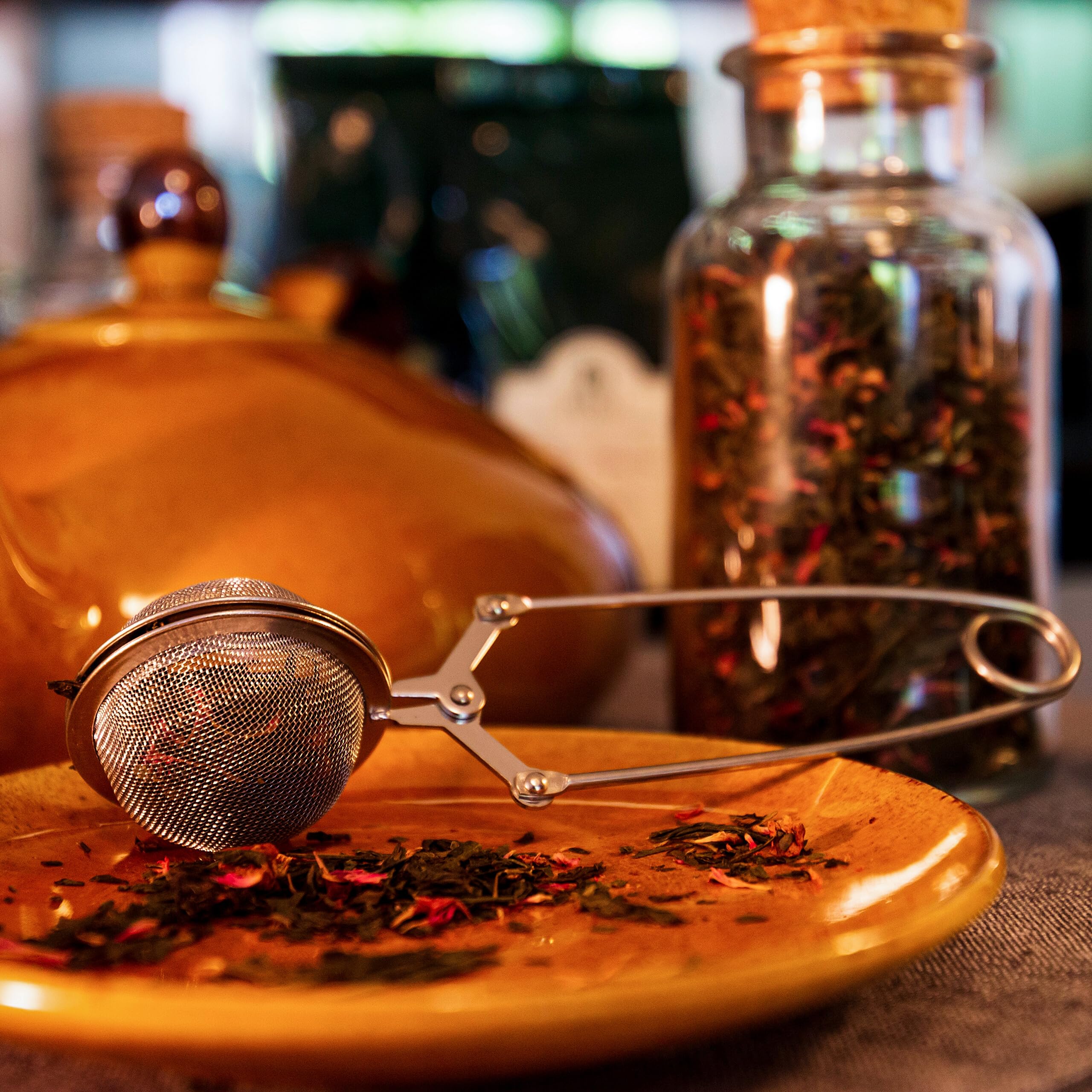 Set Infusori Per Tè 3 Pezzi Relaxdays - In Acciaio Inox, Filtro A Sfera, Per Foglie Sfuse - Foto 3