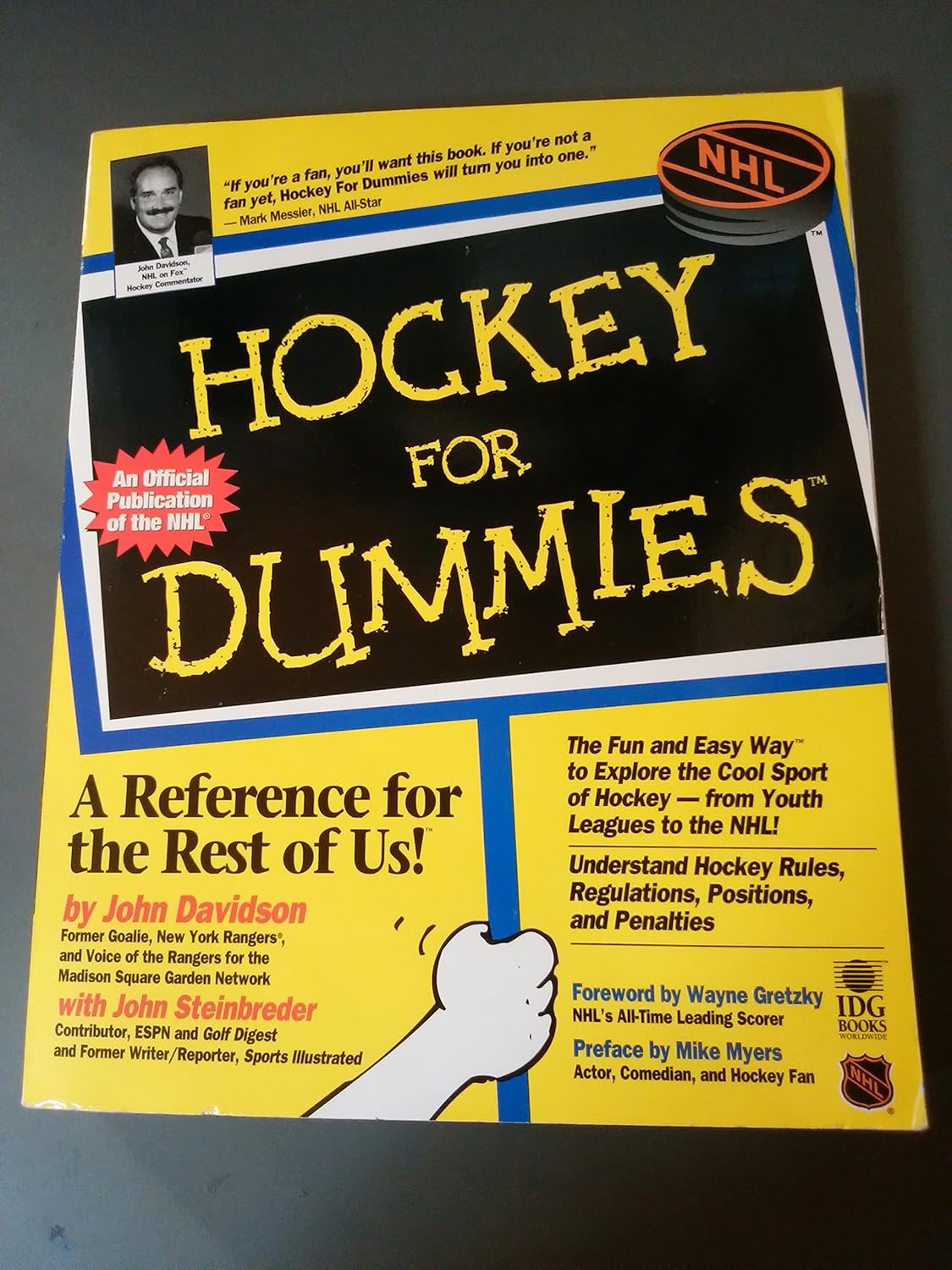 Hockey For Dummies Davidson, John, Steinbreder, John, Gretzky, Wayne