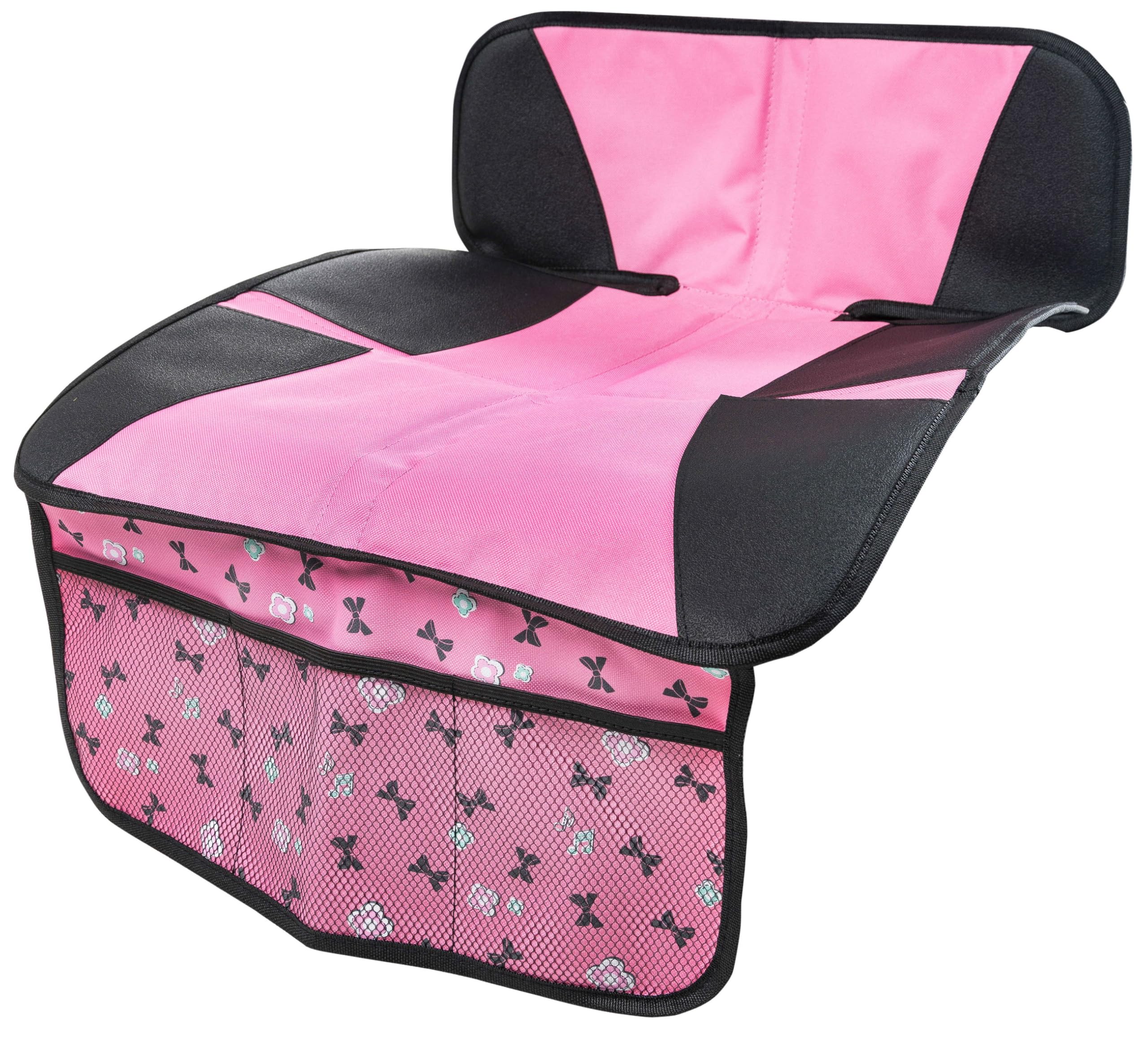 Walser Kindersitzunterlage, Auto-Sitzschoner Kindersitz, Sitzauflage PKW rutschfest, Ballet Doll Kindersitz-Unterlage ISOFIX-kompatibel grau/rosa
