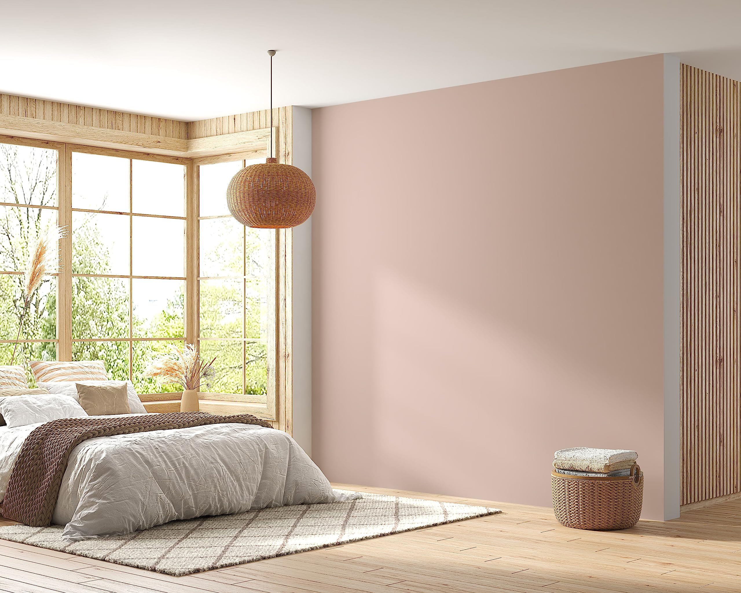 Peinture Acrylique Rose Poudré Jésus - Aspect Satin - Peinture Mur, Plafond, Boiserie & Balcon - Lessivable - Séchage En 30 min - COV A+ - Fabriquée En France - 5 L - BARBOUILLE
