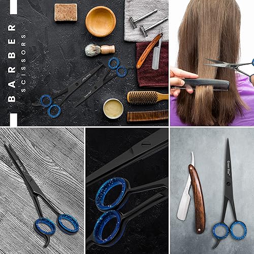Miniatura 4 de Green Max Tijeras de peluquería para cortar el cabello, cuchillas afiladas, borde de afeitar, acero inoxidable para peluquería, tijeras afiladas