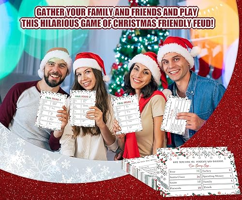 Miniatura 5 de Juego de fiesta de Navidad, pelea amistosa de Navidad, noche de juegos familiares, juegos de grupos familiares, juego de trivia de Navidad, el juego