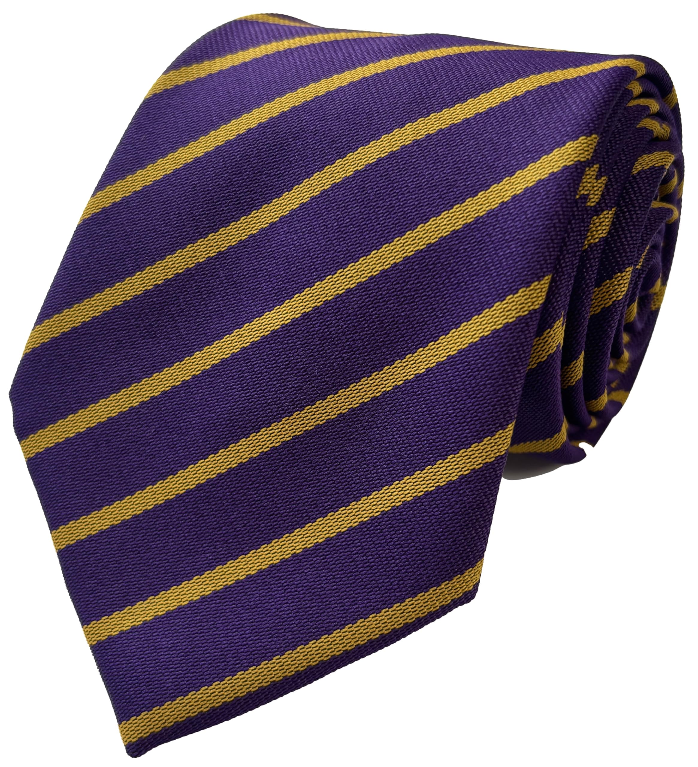 Great British Tie Club School Ties (21 Single Stripe Variations) (Purple & Gold)
