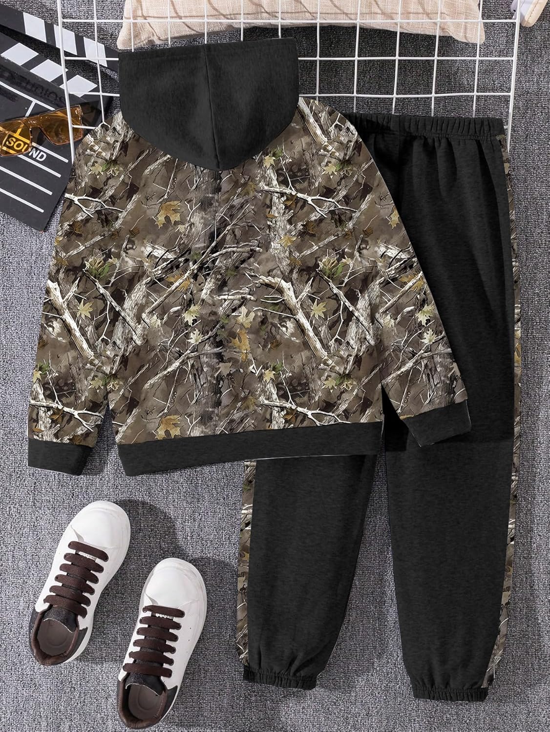 Boys Clothes Fall Winter Outfits Camouflage Long Sleeve Hoodie and Pants 2PC Kids Clothes Boys for 5-14 Years - Image 5