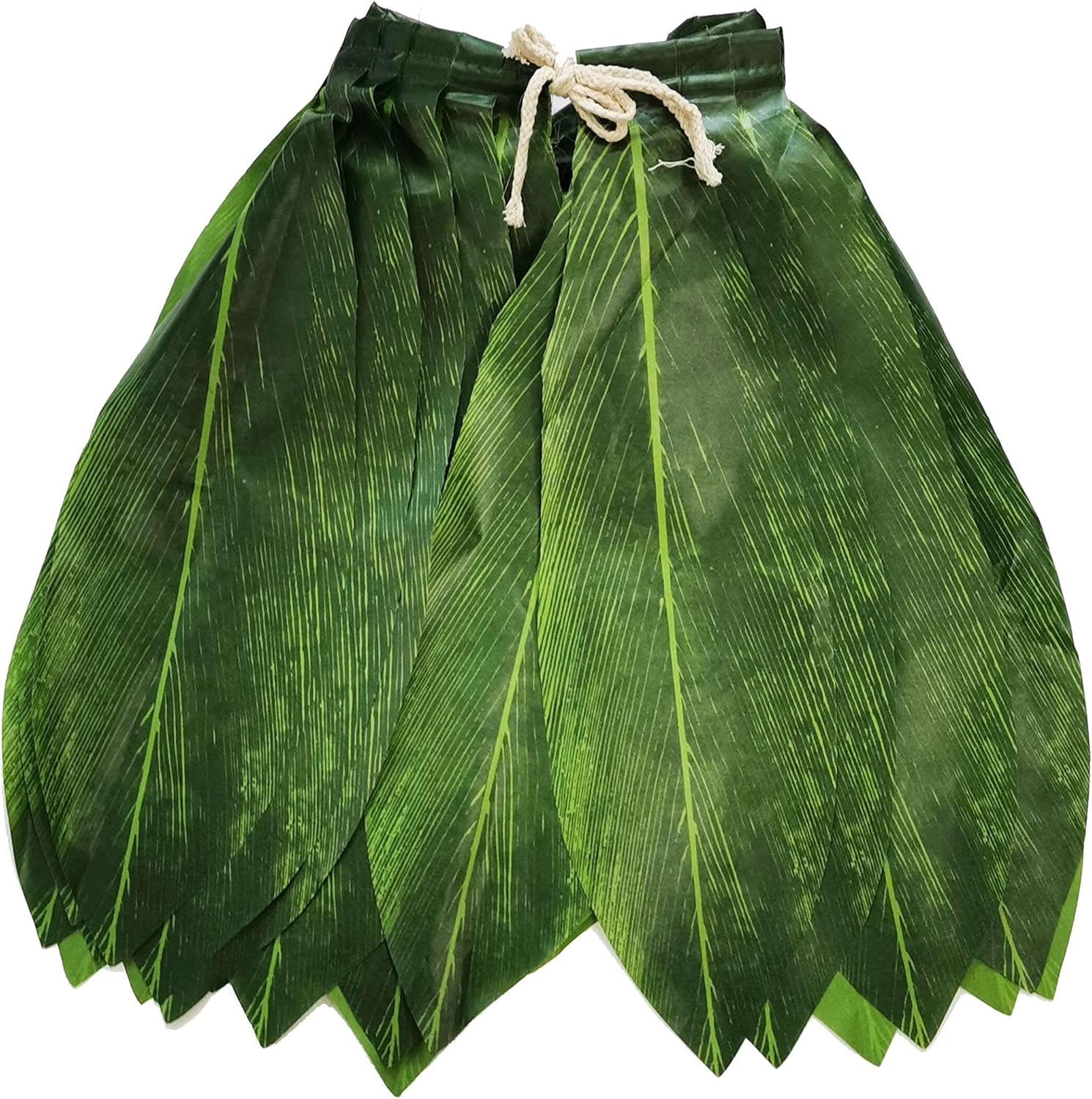 LITTLE FEATHER Hawaiian Ti Leaf Hula Green Skirt Luau Party Accessory (Adult) - Image 2