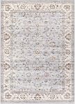 Witshock 5x7 Vintage Floral Area Rug, Lavable Non Slip Low Pile Tapis pour vivre Chambre à manger nourrice, Résistant aux taches, Aspirateur pliable, Animaux & Coffre-fort pour les enfants (Gris bleu)