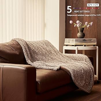 Amazon.com: Heated Blanket Electric Throw 50