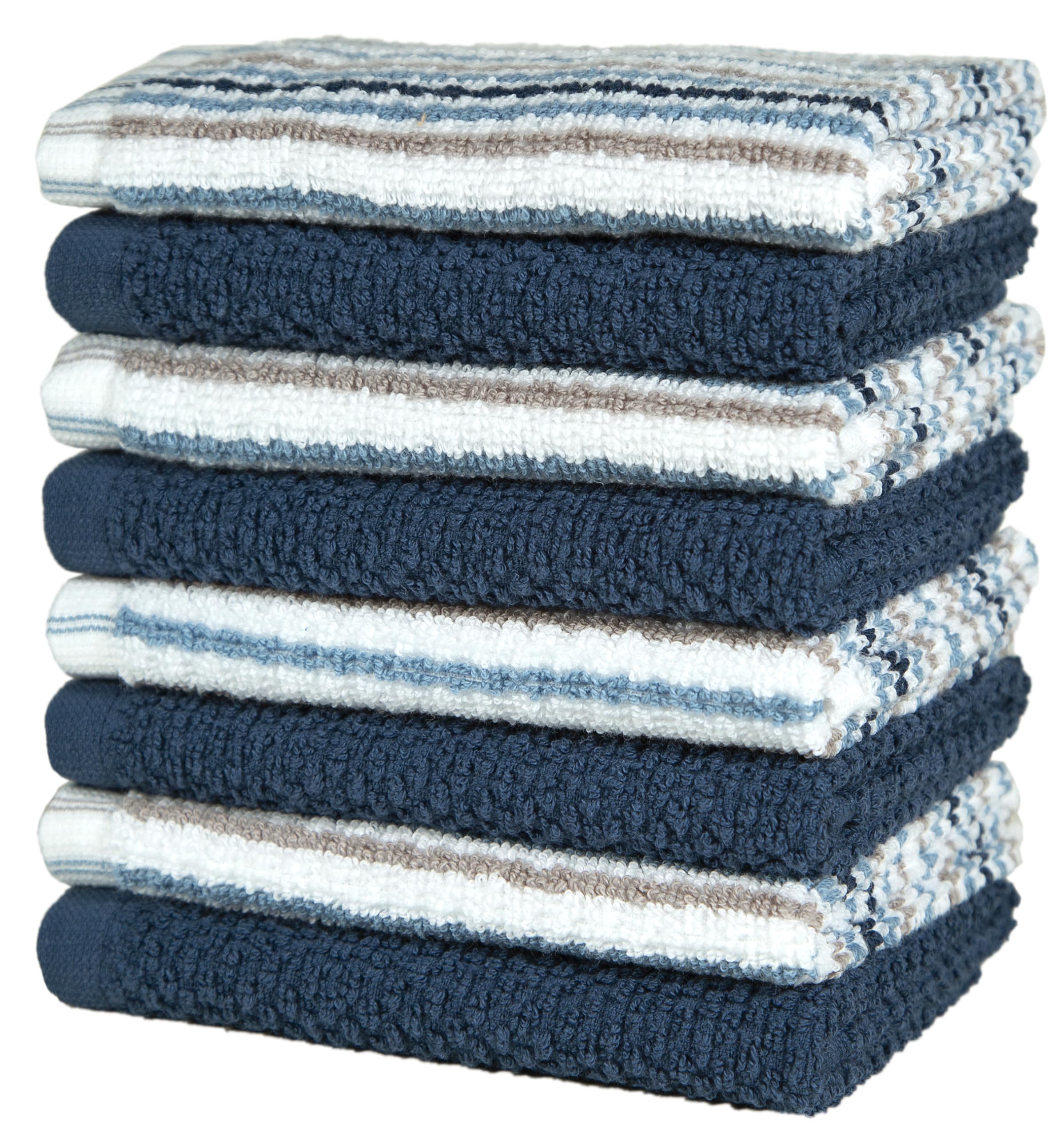 Bumble - Paños de Cocina 12 x 12 Pulgadas, Juego de paños de Cocina de algodón Hilado en Anillo 100% Natural, 430 g/m², Altamente absorbentes y Suaves, Paquete de 8, 4 Toallas de