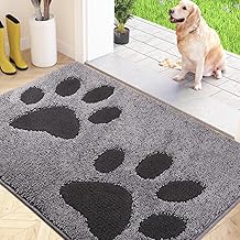 FCSDETAIL Dirt Trapper Mat Washable 80 x 120 cm, Indoor Doormat, Absorbent Doormat Non-Slip Clean Mat, Waterproof Carpet for Dogs, Entrance, Wet Paws